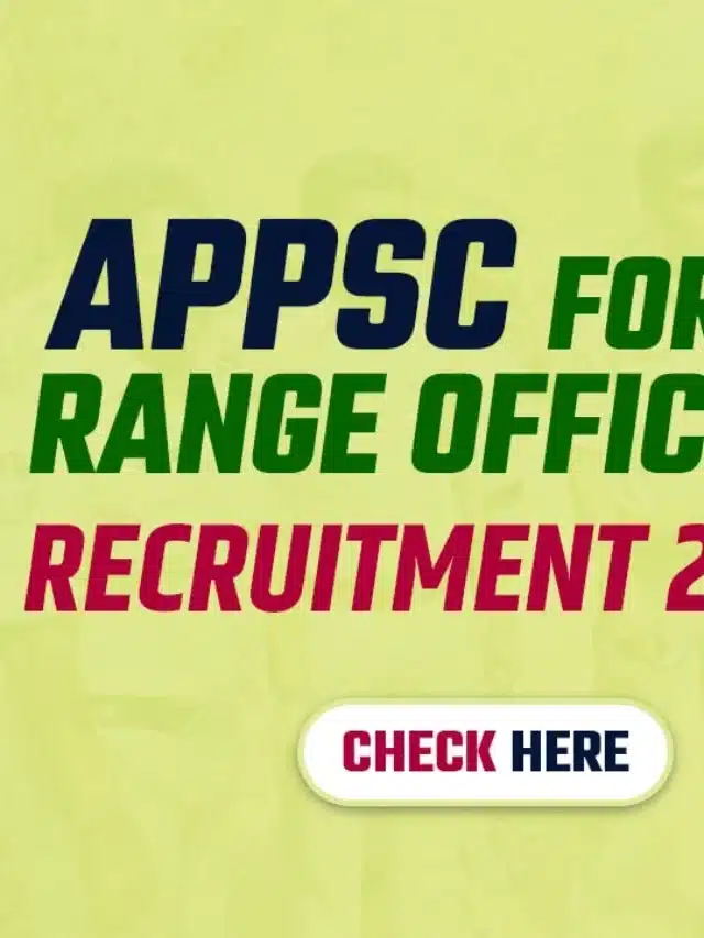 APPSC Forest Range Officer 2024 Details Chegg India