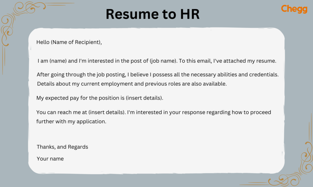 send resume to HR