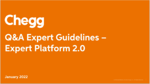 Chegg Q&A Answering Guidelines | Chegg India