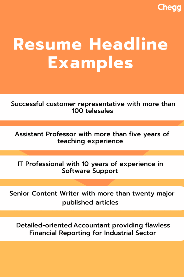 tips for writing a resume headline
