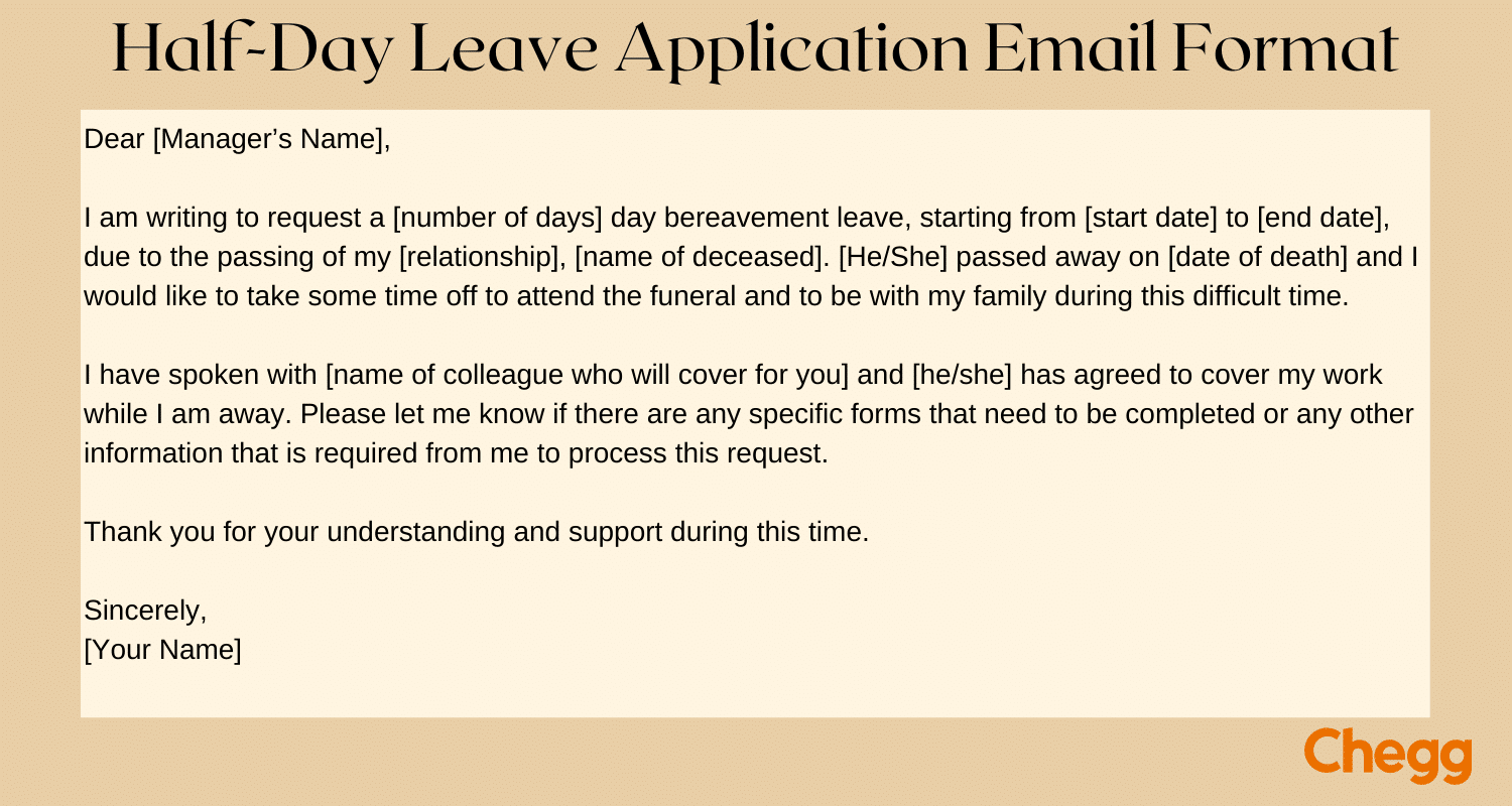 application letter for half day leave from office