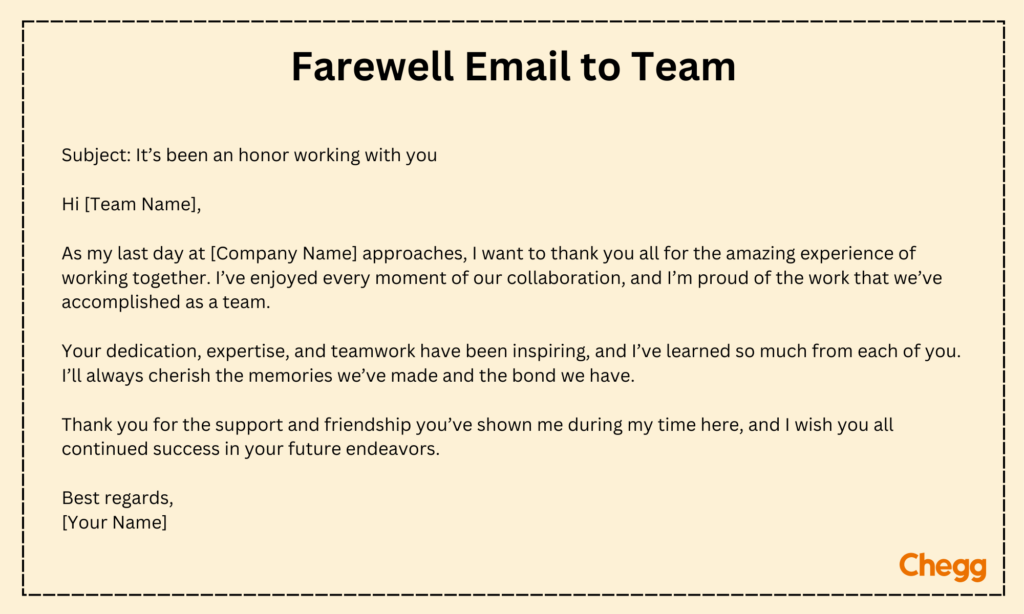 farewell to employee sample