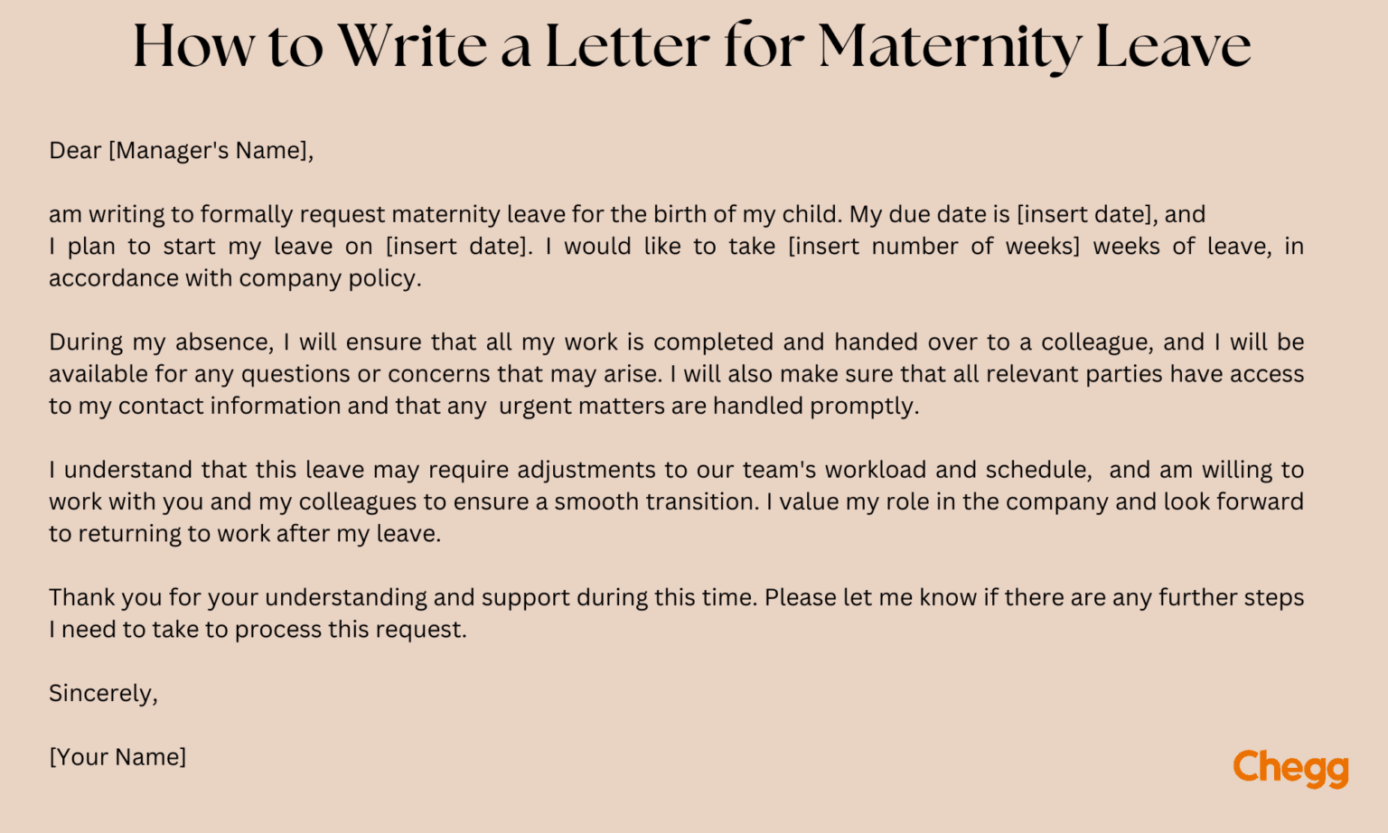 Write A Perfect Letter For Maternity Leave Format And Samples 6306