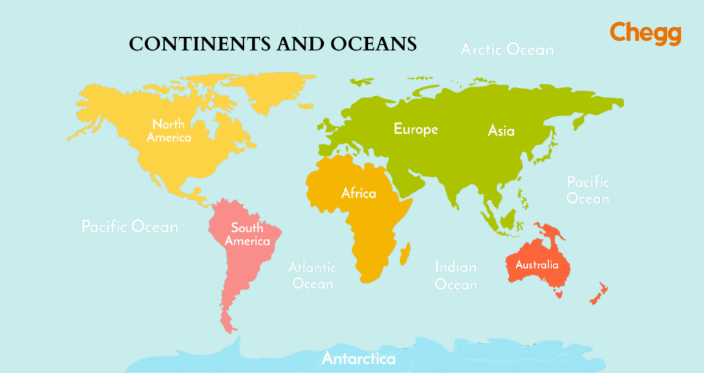 continents and oceans