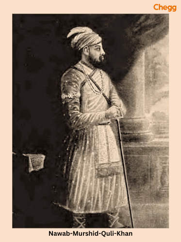 A portrait of Nawab Murshid Quli Khan, First Nawab of Bengal