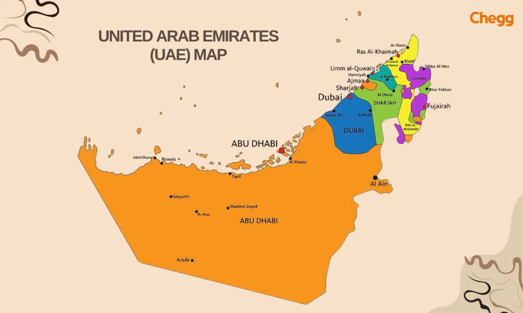 Map of United Arab Emirates