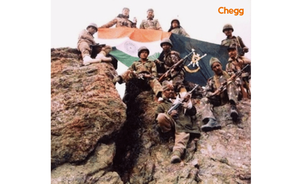 Indian soldiers during the Kargil war