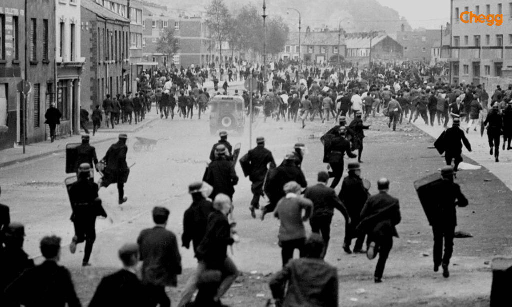 Painting of Bloody Sunday in St Petersburg