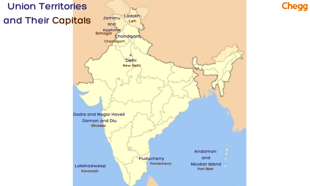 8 union tеrritoriеs of India and their capital