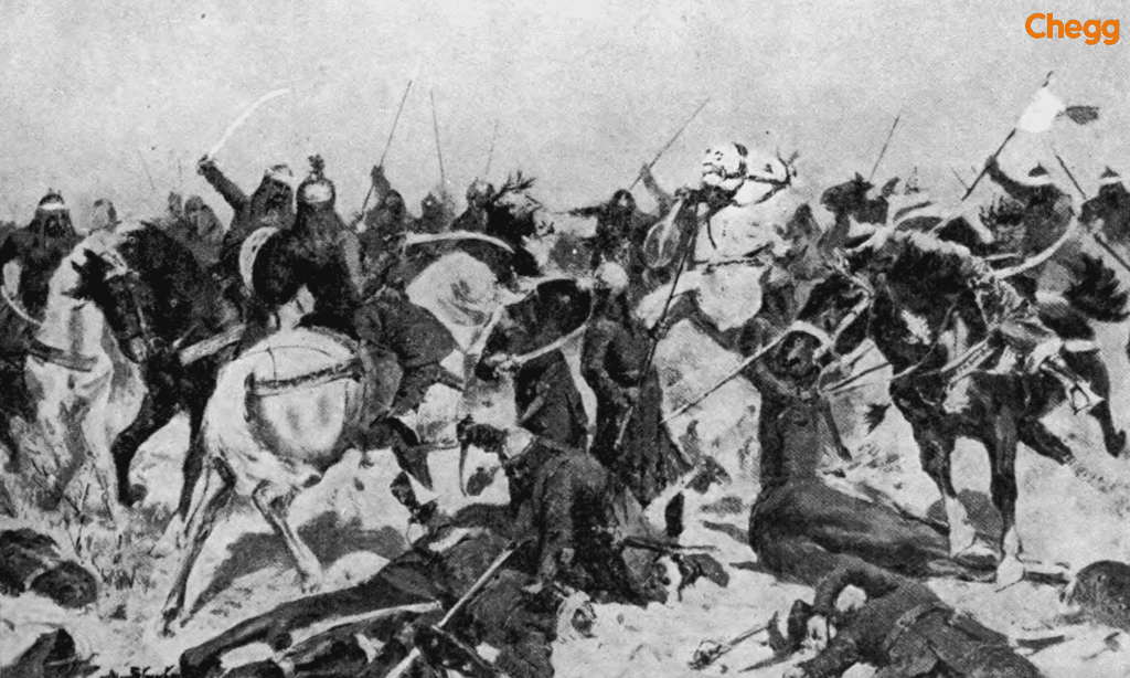 A painting of the 2nd Battle of Tarain