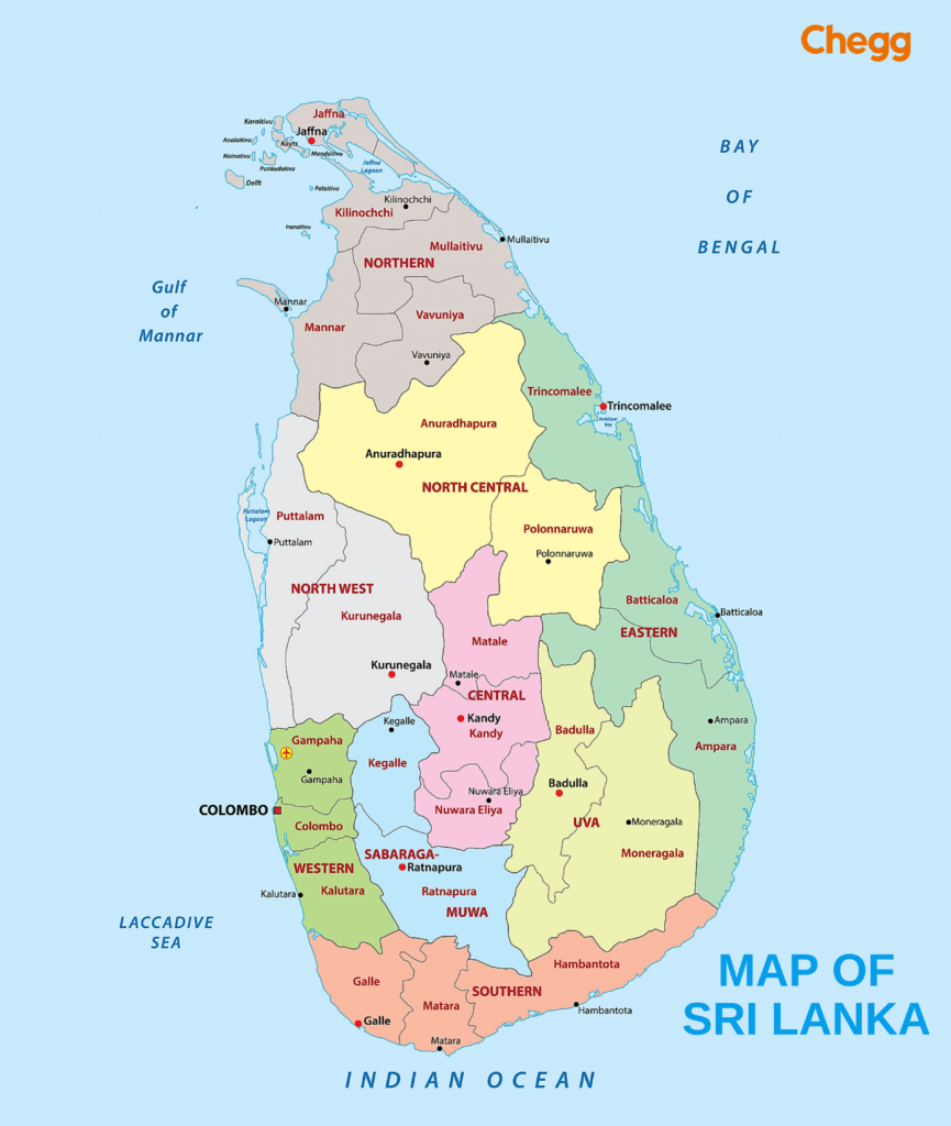 Sri Lanka- Neighbouring countries of India