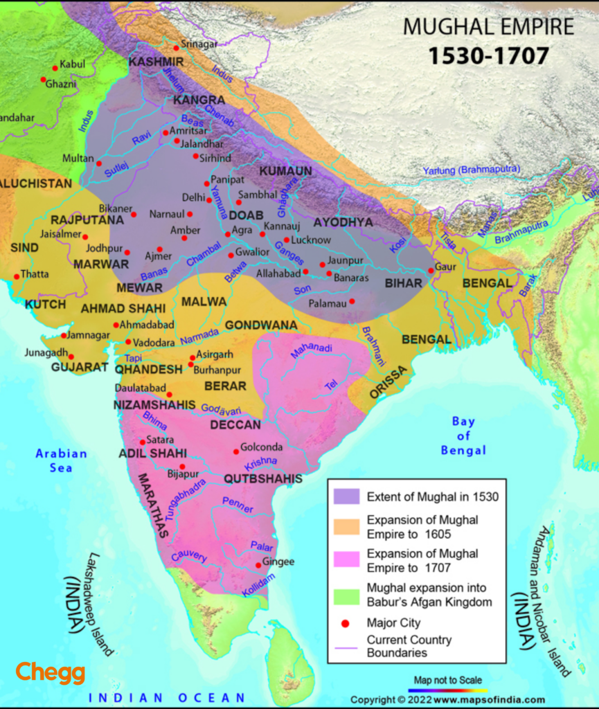 Mughal Empire map