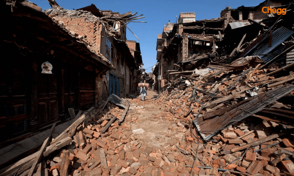 Aftermath of the Nepal earthquake of 2015