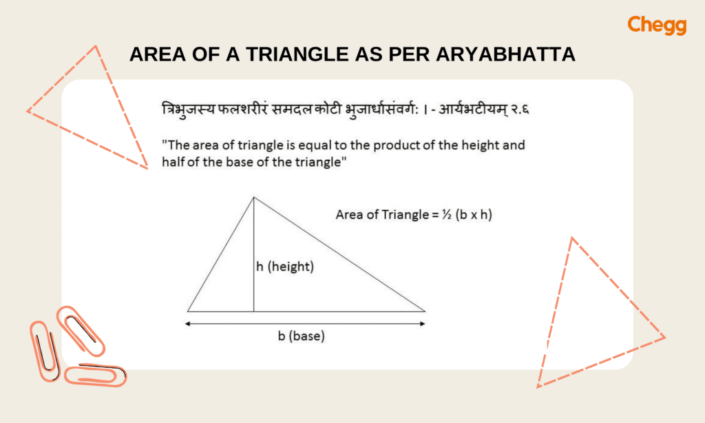 Area of a triangle as per Aryabhatta