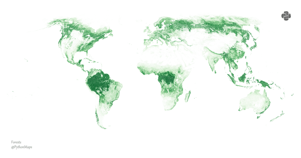 Biggest forest in the world Map