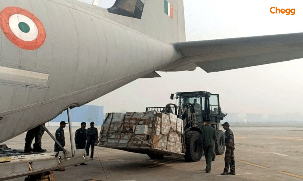 Operation Matri, by India, sending relief to Nepal