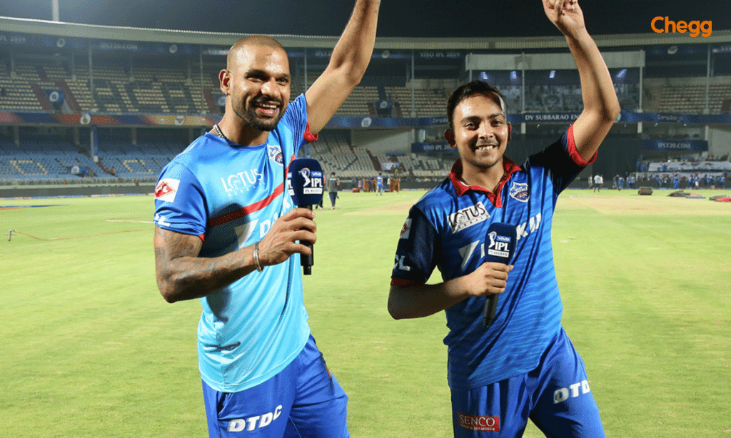 Shikhar Dhawan and Prithvi Shaw, second highest opening partnership in ipl