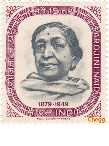 Stamp of Sarojini Naidu, 1964