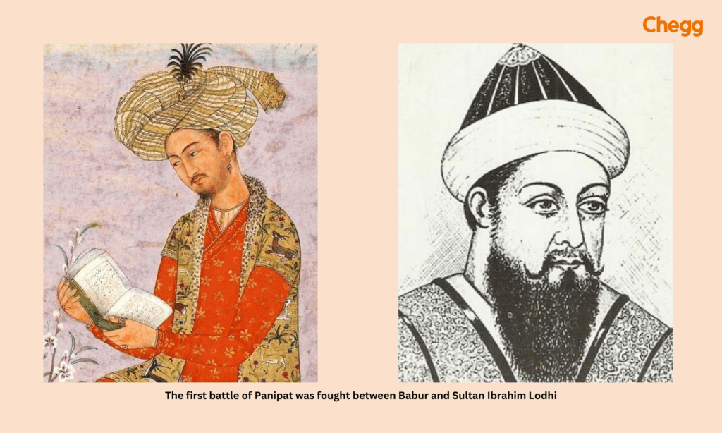 The first battle of Panipat was fought between Babur and Sultan Ibrahim Lodhi