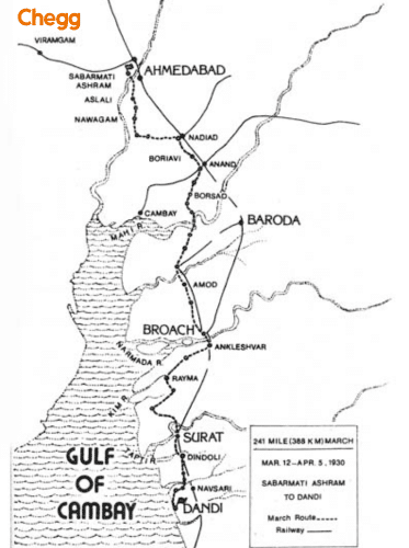 The salt march route