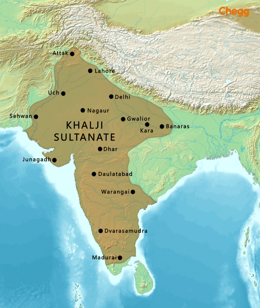 The territory of the Khilji dynasty