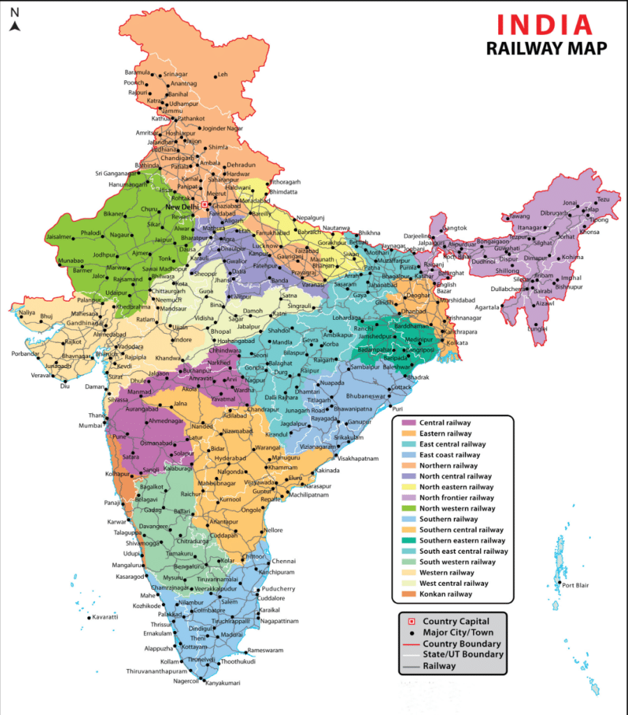 India Railway Map