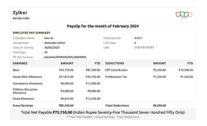 Salary Slip