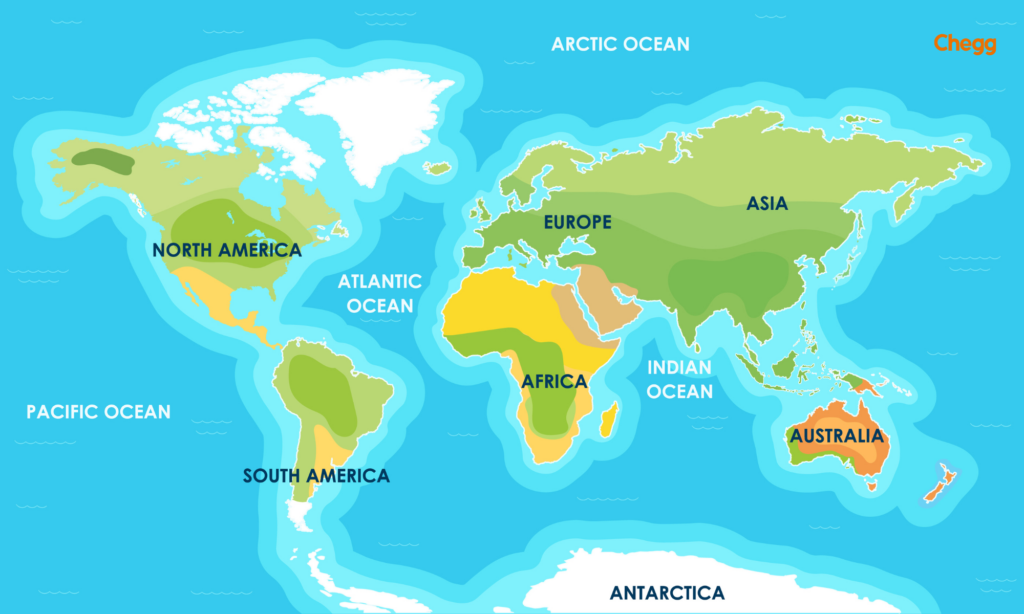 continents and oceans