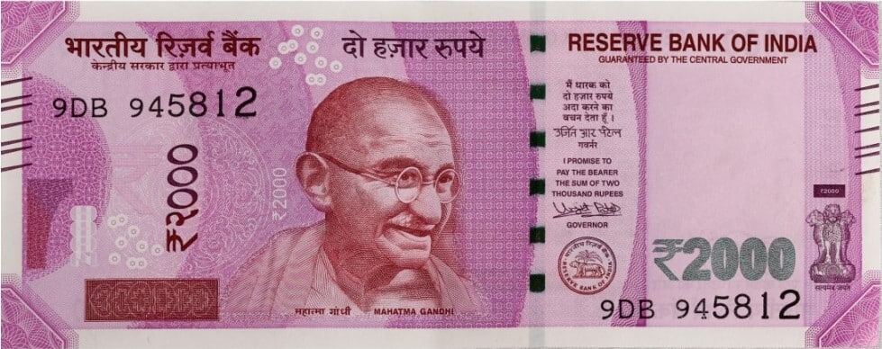 2000 Rupee Note